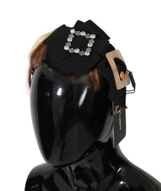 Dolce & Gabbana Clear Crystal Brown Hair Womens Headband