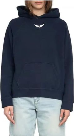 Zadig&Voltaire Felpa Georgy Photo Ride con strass - - Sweatshirts & Hoodies - Donna - Blu - L