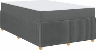 vidaXL Estructura De Cama Con Colch&oacute;n Gris Oscuro 120 X 190 Cm Tela Vidaxl