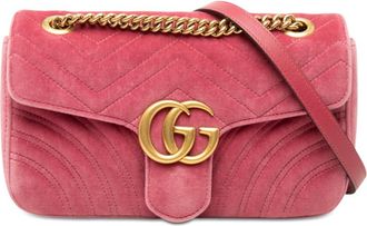 Gucci Pre-owned Gucci Medium GG Marmont Matelasse Velvet Shoulder Bag Ladies NBWKGS0Y8X1F7OBM