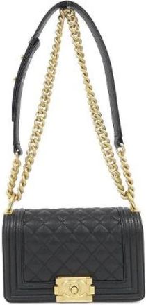 Chanel Pre-owned Boy Grained Calf Shoulder Bag - Dames - Vintage Schoudertas - Zwart - ONE Size - Leer - Vintage