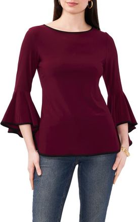 Chaus Bell Sleeve Top in Mulberry at Nordstrom, Size Medium