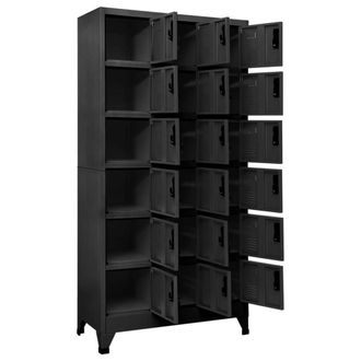 Berkfield Home Locker Cabinet Anthracite 90x40x180 cm Steel in Black | Size: 90 x 40 x 180 cm