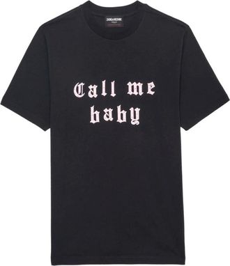 Zadig&Voltaire T-Shirts, female, Black, L, Black Crew Neck Short Sleeve T-shirt