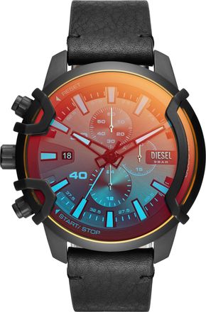 Diesel Mens Griffed Chronograph, Black Stainless Steel Watch