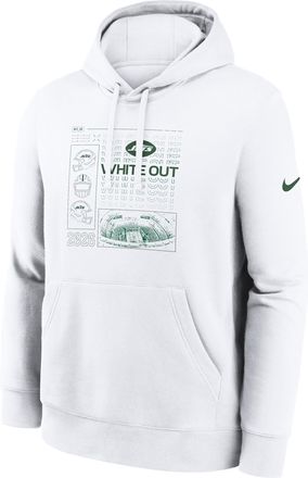 Nike New York Jets White Out Nike Mens NFL Pullover Hoodie in White | NKDK10A72-X4F