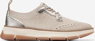 Cole Haan Womens ZER&Oslash;GRAND Rella Stitchlite Oxford Shoes - Beige Size 10.5