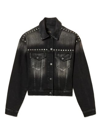 Twin-Set studded jacket - women - Cotton/Elastane - M - Black