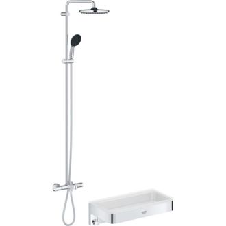 GROHE Columna De Ducha Termost&aacute;tica Cromada Grohe Vitalio Start System + Cesta De Ducha Start Cube