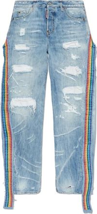 Dsquared2 Loose Twist Jeans - Dames - Loose Fit Jeans - Blauw - XS - Denim - Jeans