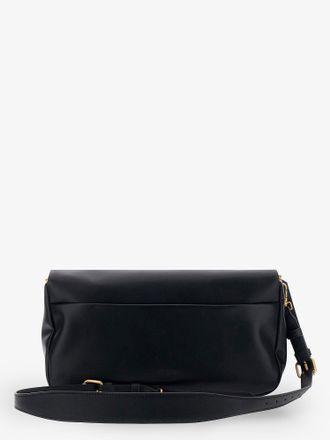 Pinko Womens Soft Horizontal Leather Crossbody Bag Black Shoulder