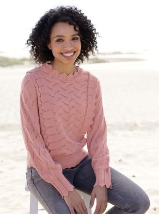 Heine Strickpullover HEINE Feinstrickpullover, Damen, Gr. 38, lila (hortensie), 100% Baumwolle, unifarben, Pullover Strickpullover