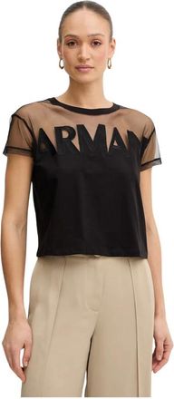 A|X Armani Exchange Logo T-shirt - Dames - Tops - Zwart - Maat: XS Katoen