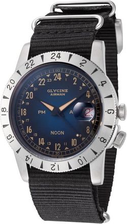 Glycine Airman Vintage Noon Purist Automatic Blue Dial Unisex Watch GL0477