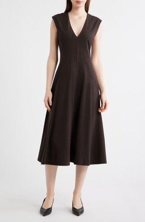 Frame Denim The Studio Cotton Midi Dress in Mocha at Nordstrom, Size X-Small
