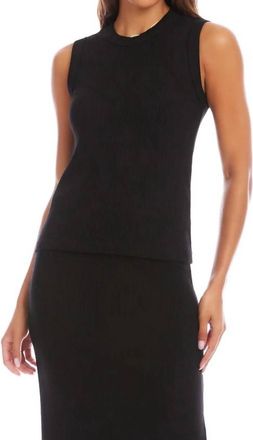 Karen Kane Ribbed Tank In Black