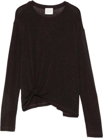 Alysi Truien & Vesten, Dames, Paars, S, Knot Ronde Hals Trui
