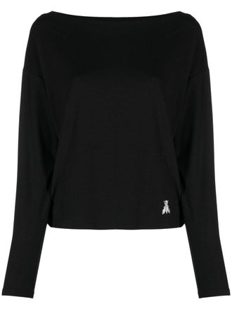 Patrizia Pepe Felpa semi trasparente - Nero