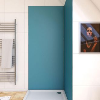 Aurlane Panel Pared Ducha Azul En Aluminio - 90x210cm - Wall &acute;it Bleu 90