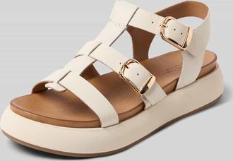 Inuovo Sandalen aus Leder mit Riemchen in Offwhite, Gr&ouml;&szlig;e 36