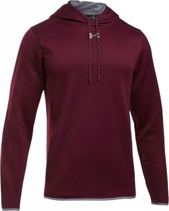 Under Armour Mens Double Threat Hoodie In Maroon