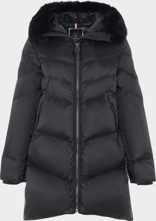 Gorski Apres-Ski Jacket With Detachable Toscana Lamb Shearling Hood Trim