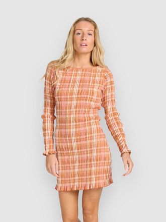 Billabong Check Me Out Ls Kleid orange