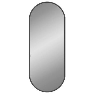 Berkfield Home Wall Mirror Black 50x20 cm Oval
