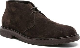 Henderson Black Clark Matte Finish Suede Ankle Boots
