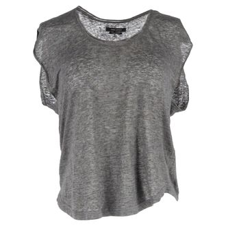 Isabel Marant Draped T-shirt in Grey Linen