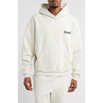 Elwood Trademark Logo Heavyweight Hoodie in Pearl at Nordstrom, Size Xx-Large