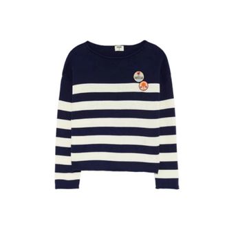 Five Jeans Marini&egrave;re Sweater - Dames - Ronde hals truien - Blauw - S - Katoen - Truien & Vesten