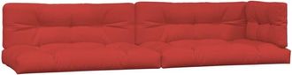 vidaXL Cojines De Muebles De Paleta 5 Pcs Tela Roja