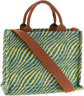 Marni Diagonal Striped Polyamide Handbag - Multicolor