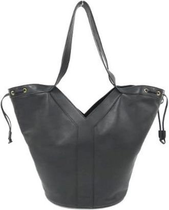 Saint Laurent Pre-owned Y Hobo Leather Shoulder Bag - Pre-owned - Mujer - Negro - ONE SIZE