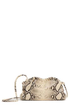 Mansur Gavriel Mini Cloud Snakeskin Embossed Leather Clutch in Roccia at Nordstrom