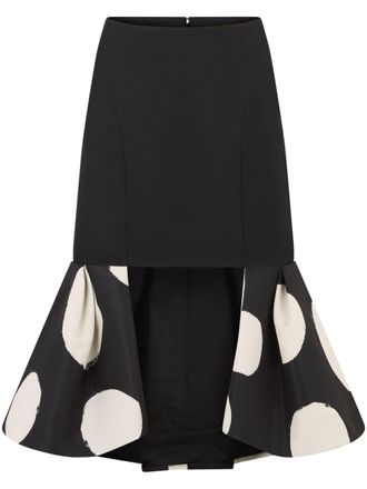 Nina Ricci double-flounce midi skirt - Black
