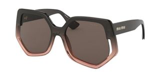 Miu Miu MU07VSA Asian Fit 02D06B Womens Sunglasses Brown Size 55