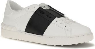 Valentino Garavani Mens White Calf Leather Bos Taurus Low Top Sneakers
