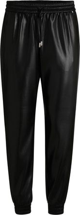 HUGO BOSS Womens Tafeja Solid Patterned Joggers in Black - Size 14 UK