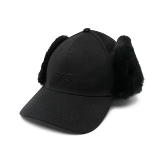 Yohji Yamamoto Accessoires, Heren, Zwart, ONE Size, Polyester, Faux Fur Baseball Cap