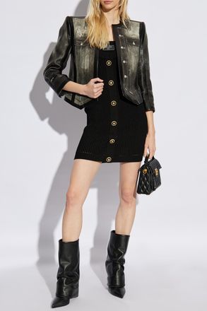 Balmain Off-shoulder Dress, Womens, Black