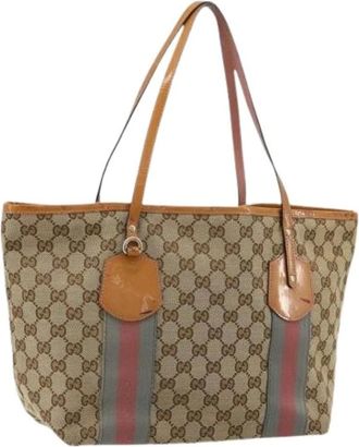 Gucci Pre-owned Tote Bags, female, Beige, Size: ONE SIZE Pre-owned Vintage Tote Bag