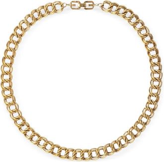 Givenchy 1980s double chain-link necklace - women - Gold Plated - One Size