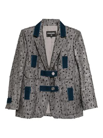 Chanel 2017 jack met enkele rij knopen - Grijs