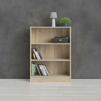 Dmora Libreria Aski, Scaffale da ufficio, Mobile portalibri, Biblioteca, 79x27 h107 cm, Quercia - Dmora