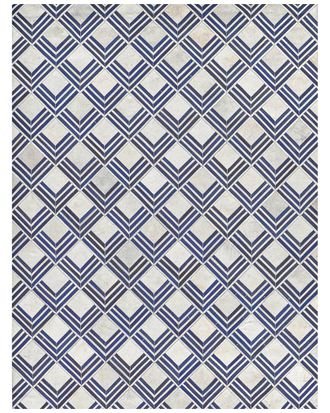 Exquisite Rugs Natural Hide Hand Tufted Leather Hide Area Rug