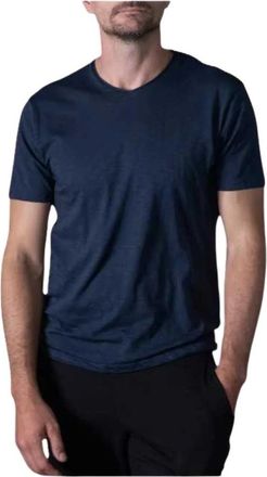 Anonym Apparel Milo V-hals T-shirt - Heren - T-shirts - Blauw - L - Katoen - Tops