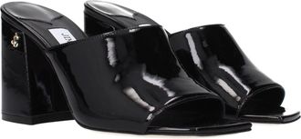 Jimmy Choo London Black Leather Platform Womens Sandals