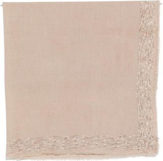 Faliero Sarti Fringed Boucl&eacute;-trim Scarf